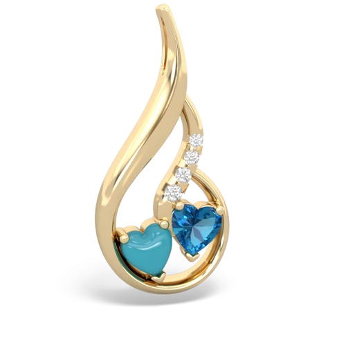 turquoise-london topaz keepsake swirl pendant