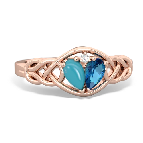 turquoise-london topaz celtic knot ring