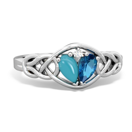 turquoise-london topaz celtic knot ring