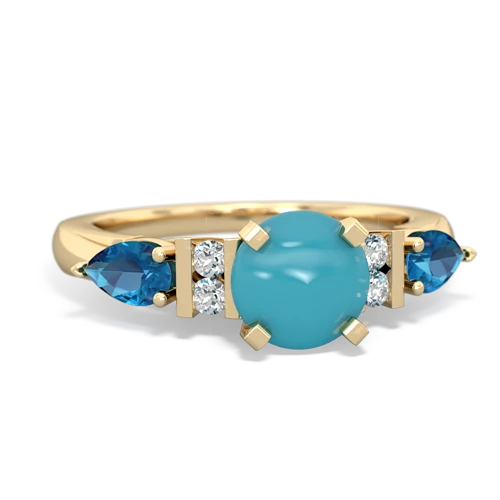 turquoise-london topaz engagement ring