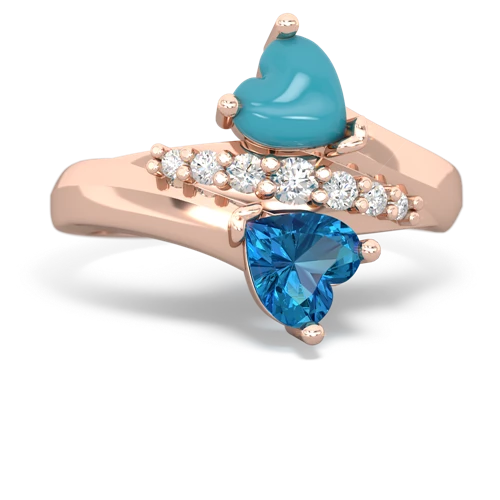 turquoise-london topaz modern ring