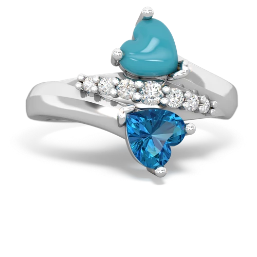 turquoise-london topaz modern ring