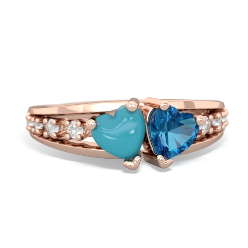 turquoise-london topaz modern ring