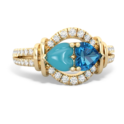 turquoise-london topaz pave keepsake ring