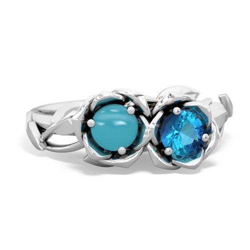 turquoise-london topaz roses ring