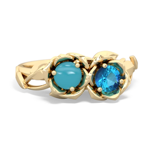 turquoise-london topaz roses ring