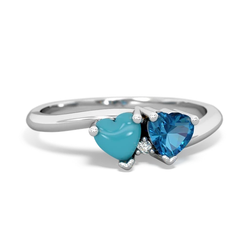 turquoise-london topaz sweethearts promise ring