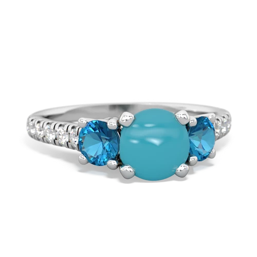 turquoise-london topaz trellis pave ring