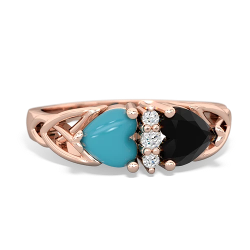turquoise-onyx celtic ring