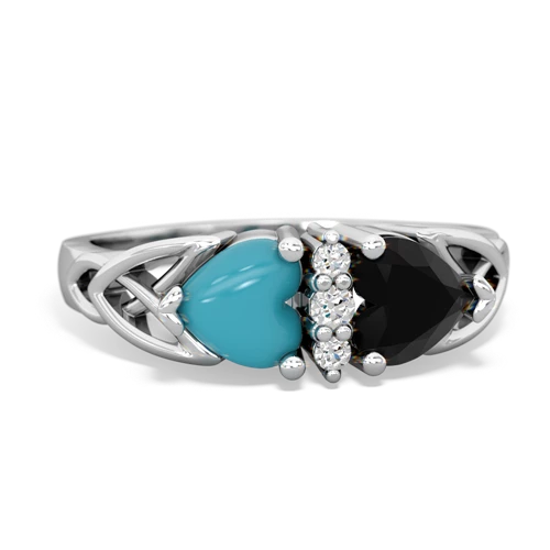 turquoise-onyx celtic ring