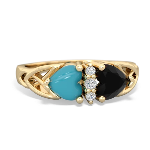 turquoise-onyx celtic ring