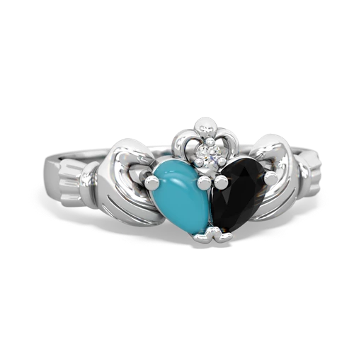 turquoise-onyx claddagh ring