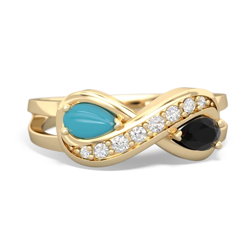 turquoise-onyx diamond infinity ring