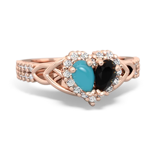 turquoise-onyx keepsake engagement ring