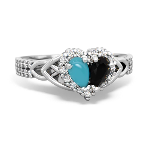 turquoise-onyx keepsake engagement ring