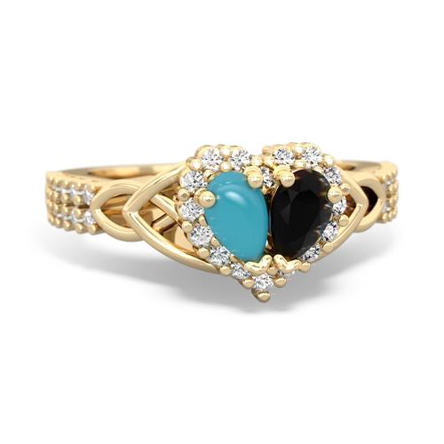 turquoise-onyx keepsake engagement ring