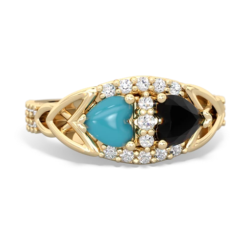 turquoise-onyx keepsake engagement ring