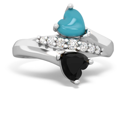 turquoise-onyx modern ring