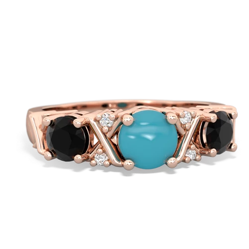 turquoise-onyx timeless ring