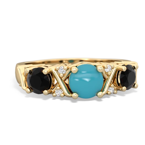 turquoise-onyx timeless ring