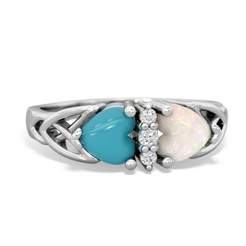 turquoise-opal celtic ring