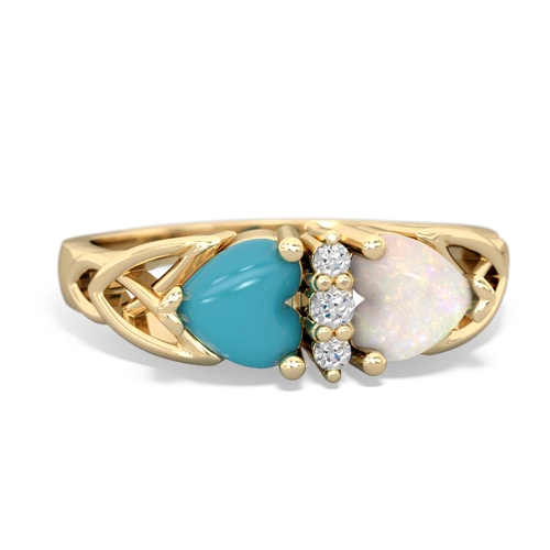 turquoise-opal celtic ring