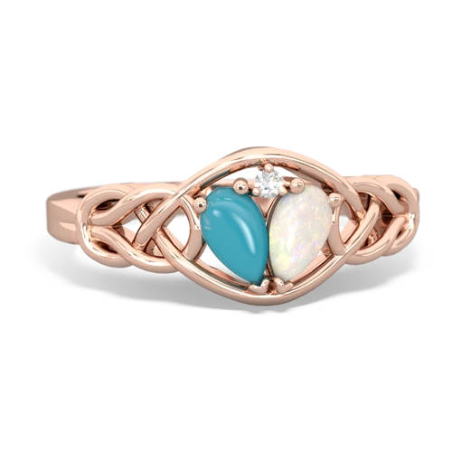 turquoise-opal celtic knot ring