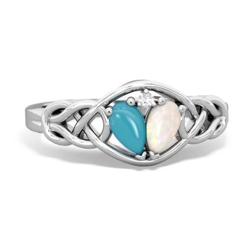 turquoise-opal celtic knot ring