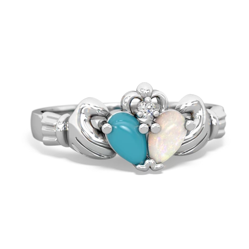 turquoise-opal claddagh ring