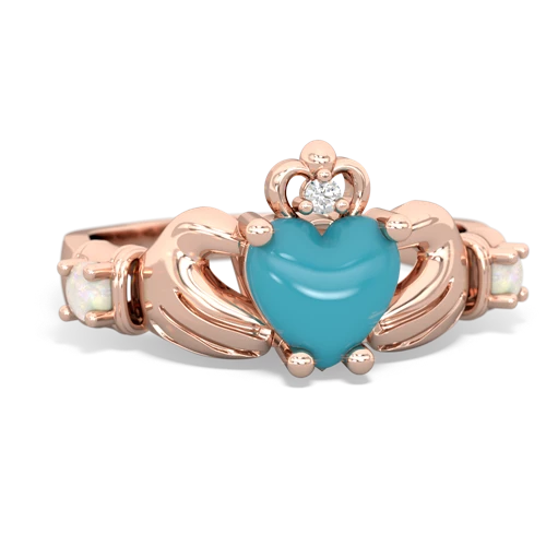 turquoise-opal claddagh ring