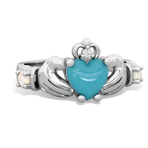 turquoise-opal claddagh ring