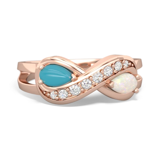 turquoise-opal diamond infinity ring