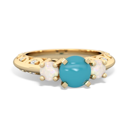 turquoise-opal engagement ring