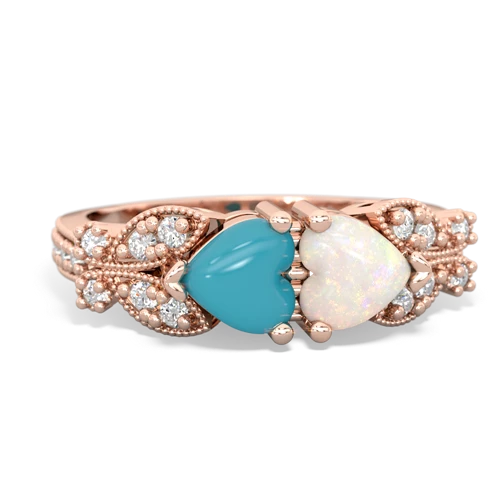 turquoise-opal keepsake butterfly ring