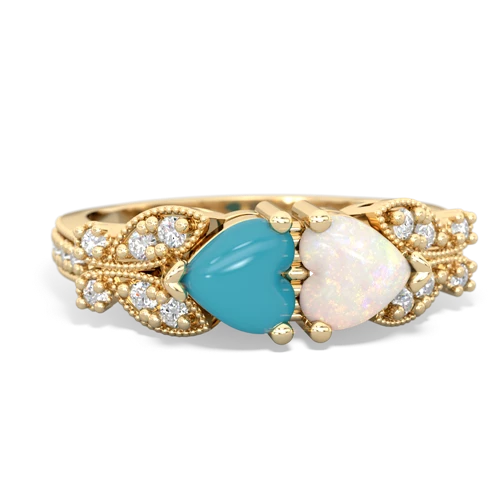 turquoise-opal keepsake butterfly ring