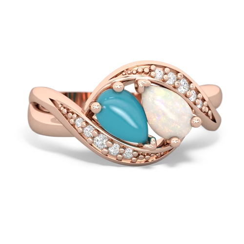 turquoise-opal keepsake curls ring