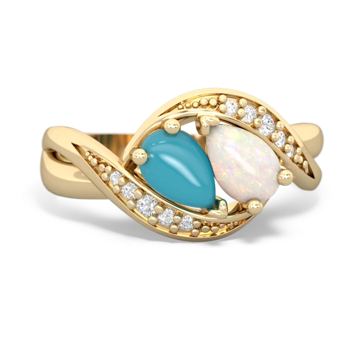 turquoise-opal keepsake curls ring