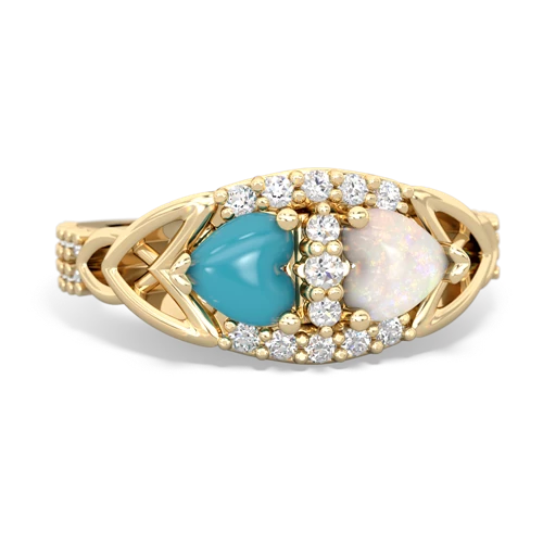 turquoise-opal keepsake engagement ring