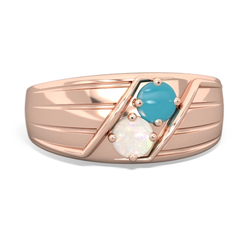 turquoise-opal mens ring