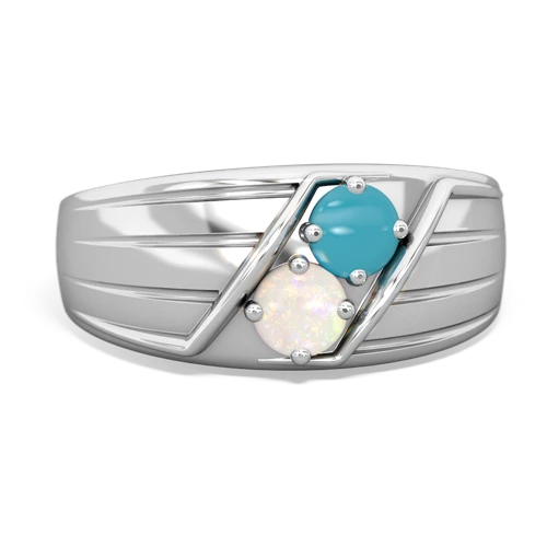 turquoise-opal mens ring