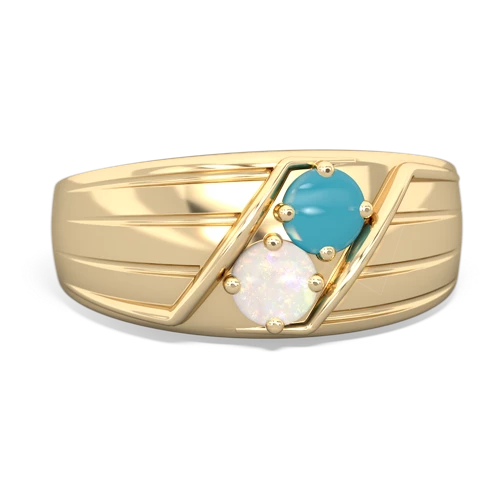 turquoise-opal mens ring