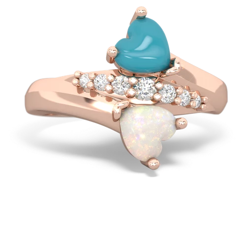 turquoise-opal modern ring