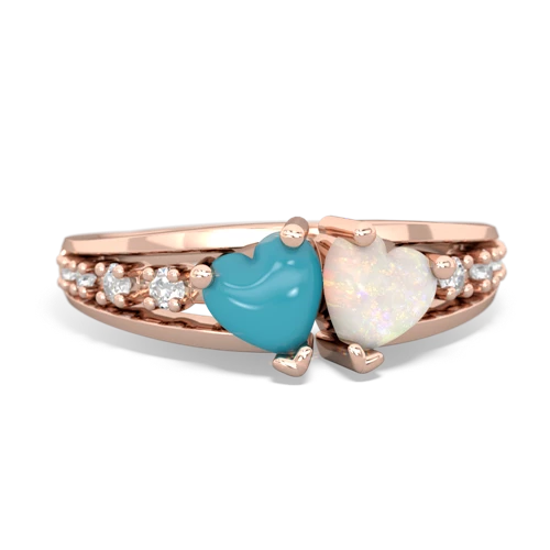 turquoise-opal modern ring