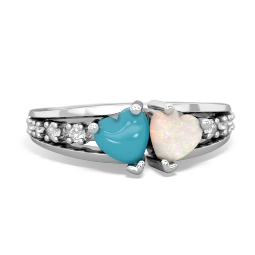 turquoise-opal modern ring