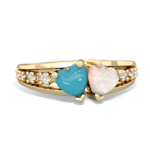 turquoise-opal modern ring