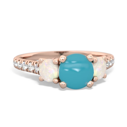 turquoise-opal trellis pave ring