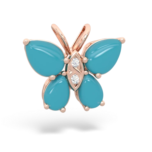 turquoise butterfly pendant