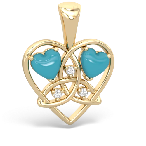 turquoise celtic heart pendant