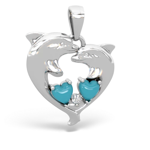 turquoise dolphins pendant