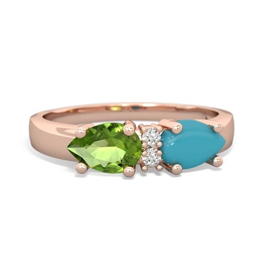 turquoise-peridot timeless ring